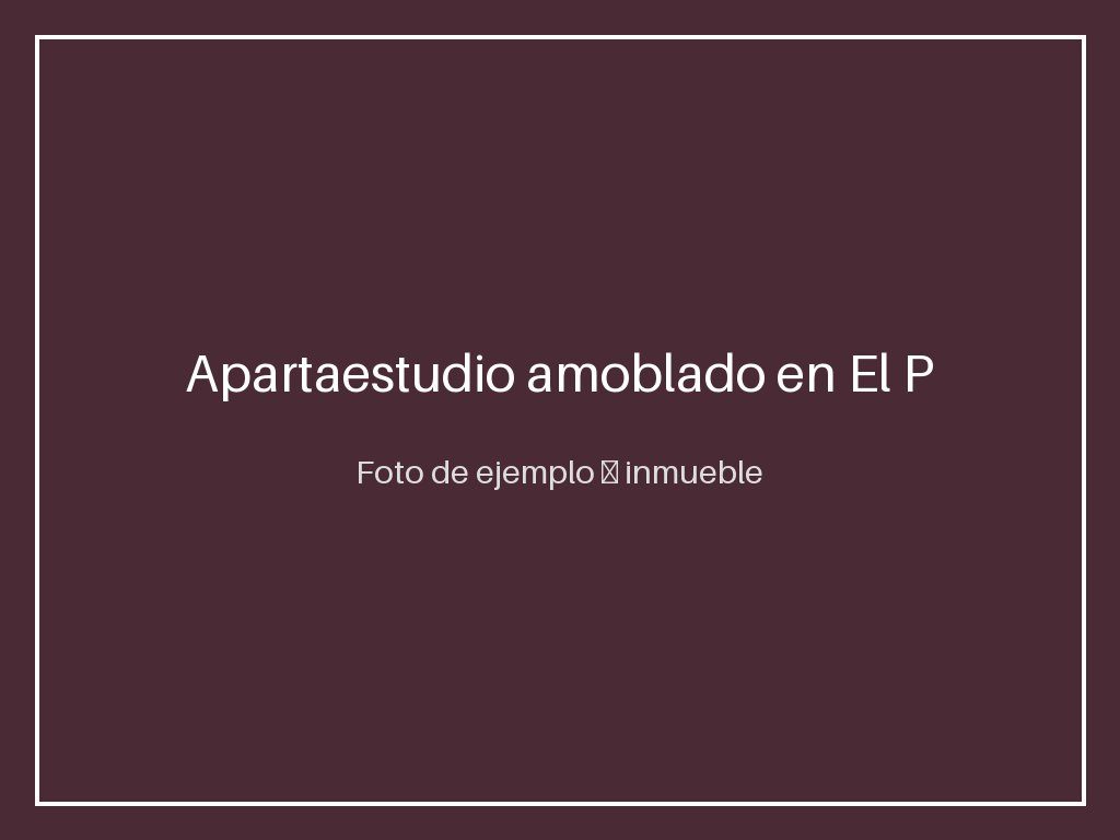 Apartaestudio amoblado en El Poblado — arriendo