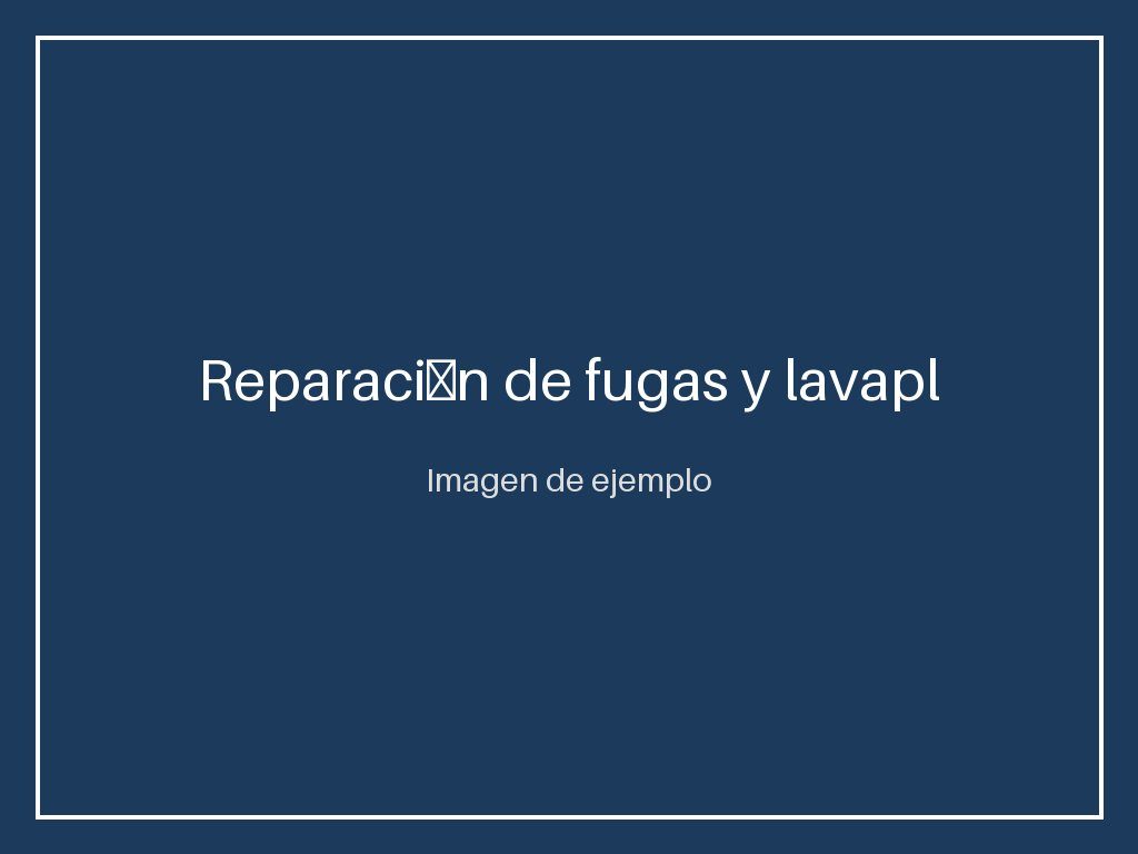 Reparación de fugas y lavaplatos a domicilio