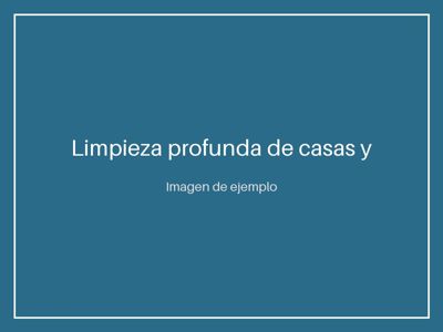 Limpieza profunda de casas y apartamentos