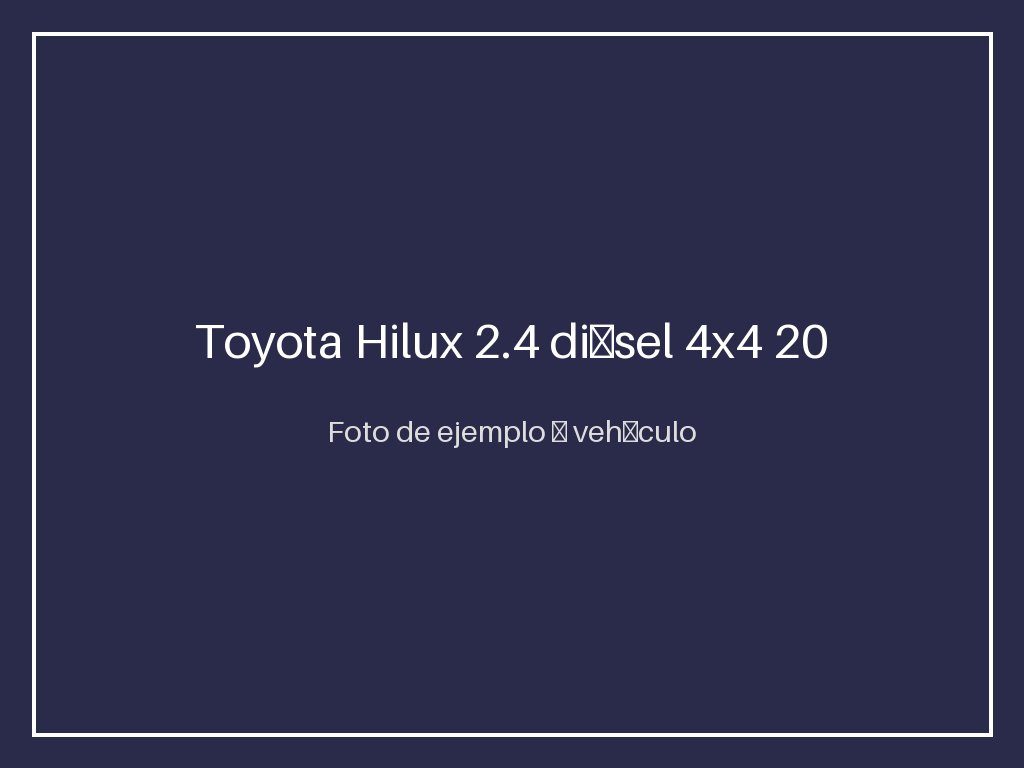 Toyota Hilux 2.4 diésel 4x4 2019 doble cabina