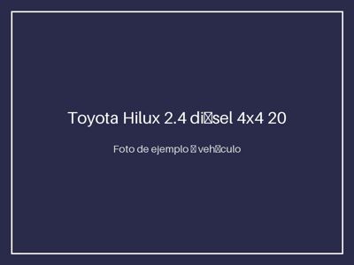 Toyota Hilux 2.4 diésel 4x4 2019 doble cabina
