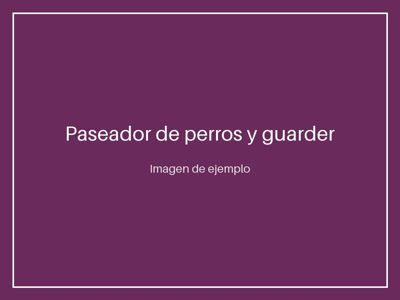 Paseador de perros y guardería canina de día