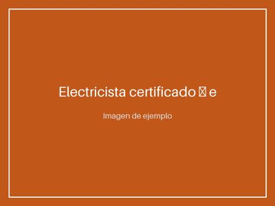 Electricista certificado — emergencias 24 horas